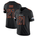 Tlead D.Broncos #21 Riley Moss Player Black Impact Limited Game Stitched Jerseys