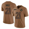Tlead D.Broncos #21 Riley Moss Player Brown Salute To Service Limited Stitched Jerseys
