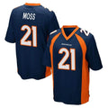 Tlead D.Broncos #21 Riley Moss Player Navy Game Stitched Jerseys