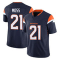 Tlead D.Broncos #21 Riley Moss Player Navy Limited Vapor F.U.S.E. Home Game Stitched Jerseys