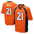 Tlead D.Broncos #21 Riley Moss Player Orange Color Home Game Stitched Jerseys