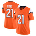 Tlead D.Broncos #21 Riley Moss Player Orange Vapor F.U.S.E. Limited Home Game Stitched Jerseys