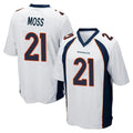 Tlead D.Broncos #21 Riley Moss Player White Game Stitched Jerseys