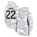Tlead D.Broncos #22 Brandon Jones Player Arctic Camo Salute to Service Hoodies Limited Game Stitched Jerseys