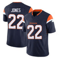 Tlead D.Broncos #22 Brandon Jones Player Navy Limited Vapor F.U.S.E. Home Game Stitched Jerseys