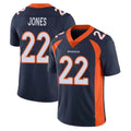 Tlead D.Broncos #22 Brandon Jones Player Navy Vapor Untouchable Limited Game Stitched Jerseys
