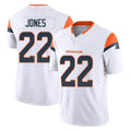 Tlead D.Broncos #22 Brandon Jones Player White Limited Vapor F.U.S.E. Home Game Stitched Jerseys