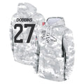Tlead D.Broncos #27 J.K. Dobbins Player Arctic Camo Salute to Service Hoodies Limited Game Stitched Jerseys