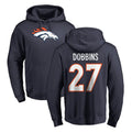 Tlead D.Broncos #27 J.K. Dobbins Player Navy Pullover Hoodie Limited Stitched Jerseys
