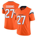 Tlead D.Broncos #27 J.K. Dobbins Player Orange Vapor F.U.S.E. Limited Home Game Stitched Jerseys