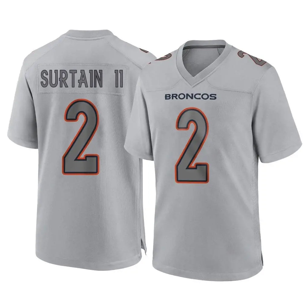 Tlead D.Broncos #2 Pat Surtain II Player Gray Atmosphere Fashion Limited Game Stitched Jerseys