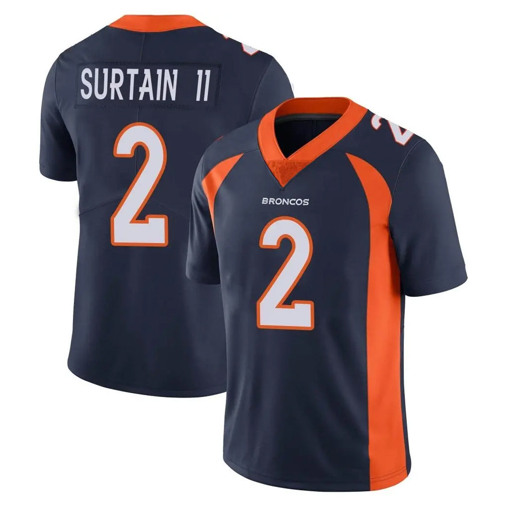 Tlead D.Broncos #2 Pat Surtain II Player Navy Vapor Untouchable Limited Game Stitched Jerseys