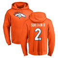 Tlead D.Broncos #2 Pat Surtain II Player Orange Pullover Hoodie Limited Stitched Jerseys