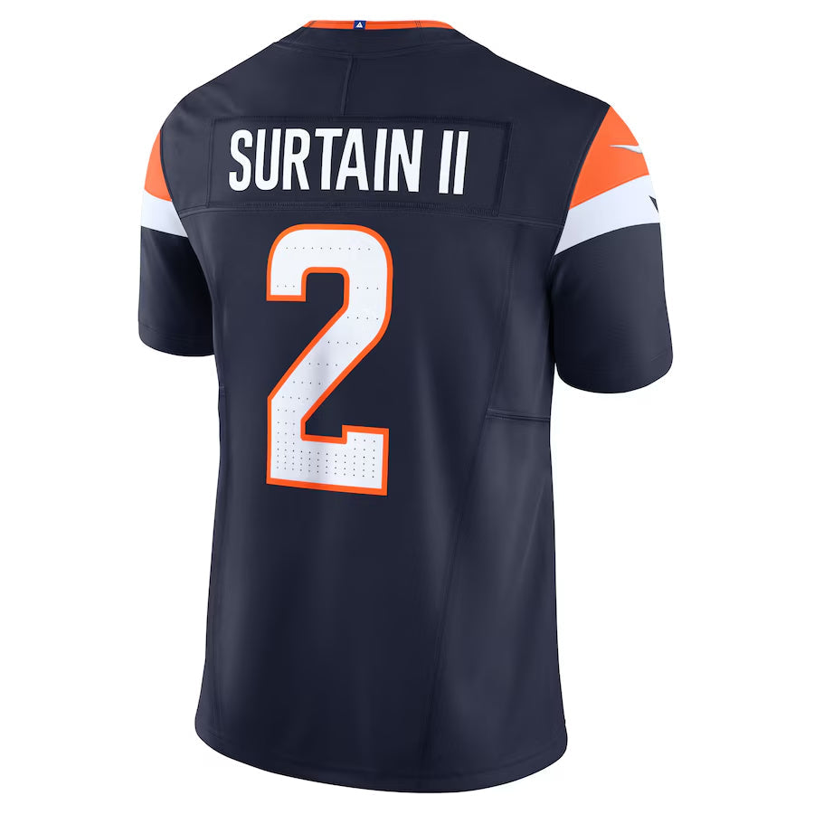 Tlead D.Broncos #2 Patrick Surtain II Player Navy Vapor F.U.S.E. Limited  Stitched Jerseys