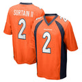 Tlead D.Broncos #2 Patrick Surtain II Player Orange Home Game Football Stitched Jerseys