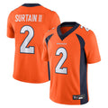 Tlead D.Broncos #2 Patrick Surtain II Player Orange Vapor Untouchable Limited Stitched Jerseys