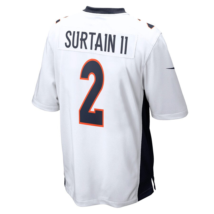 Tlead D.Broncos #2 Patrick Surtain II Player White Home Game Stitched Jerseys