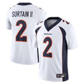 Tlead D.Broncos #2 Patrick Surtain II Player White Vapor Untouchable Limited Stitched Jerseys