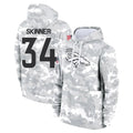 Tlead D.Broncos #34 JL Skinner Player Arctic Camo Salute to Service Hoodies Limited Game Stitched Jerseys