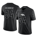 Tlead D.Broncos #34 JL Skinner Player Black Reflective Limited Stitched Jerseys