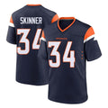 Tlead D.Broncos #34 JL Skinner Player Navy Home Game Stitched Jerseys