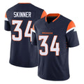 Tlead D.Broncos #34 JL Skinner Player Navy Limited Vapor F.U.S.E. Home Game Stitched Jerseys