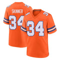 Tlead D.Broncos #34 JL Skinner Player Orange Alternate Collection Throwback Game Stitched Jerseys