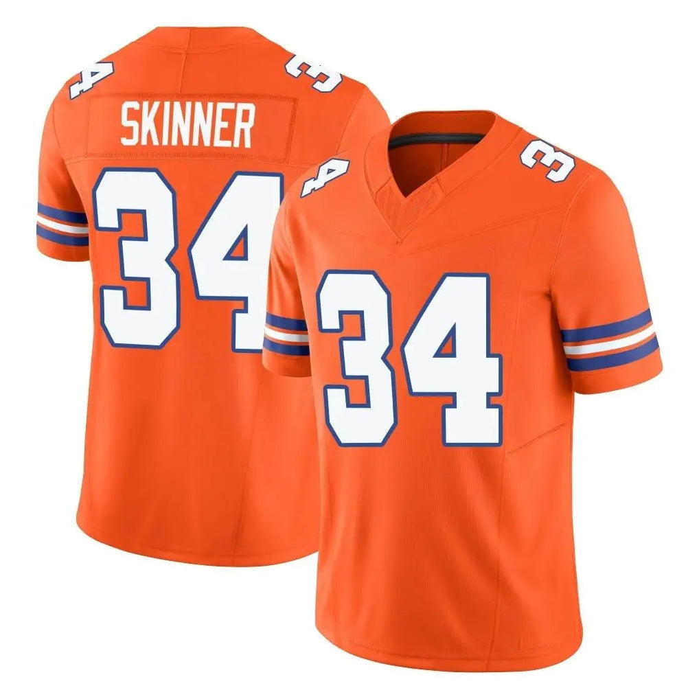Tlead D.Broncos #34 JL Skinner Player Orange Limited Alternate Vapor F.U.S.E. Throwback Game Stitched Jerseys