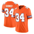 Tlead D.Broncos #34 JL Skinner Player Orange Limited Alternate Vapor F.U.S.E. Throwback Game Stitched Jerseys