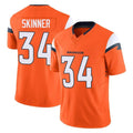 Tlead D.Broncos #34 JL Skinner Player Orange Vapor F.U.S.E. Limited Home Game Stitched Jerseys