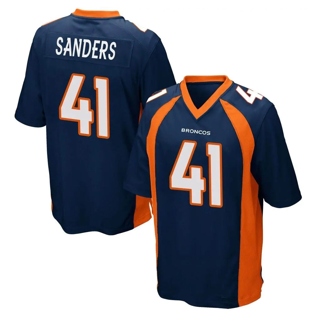 Tlead D.Broncos #41 Drew Sanders Player Navy Game Stitched Jerseys
