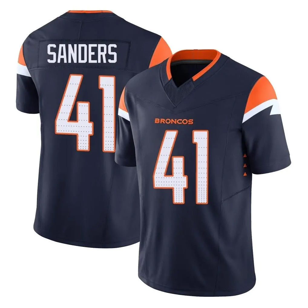 Tlead D.Broncos #41 Drew Sanders Player Navy Limited Vapor F.U.S.E. Home Game Stitched Jerseys