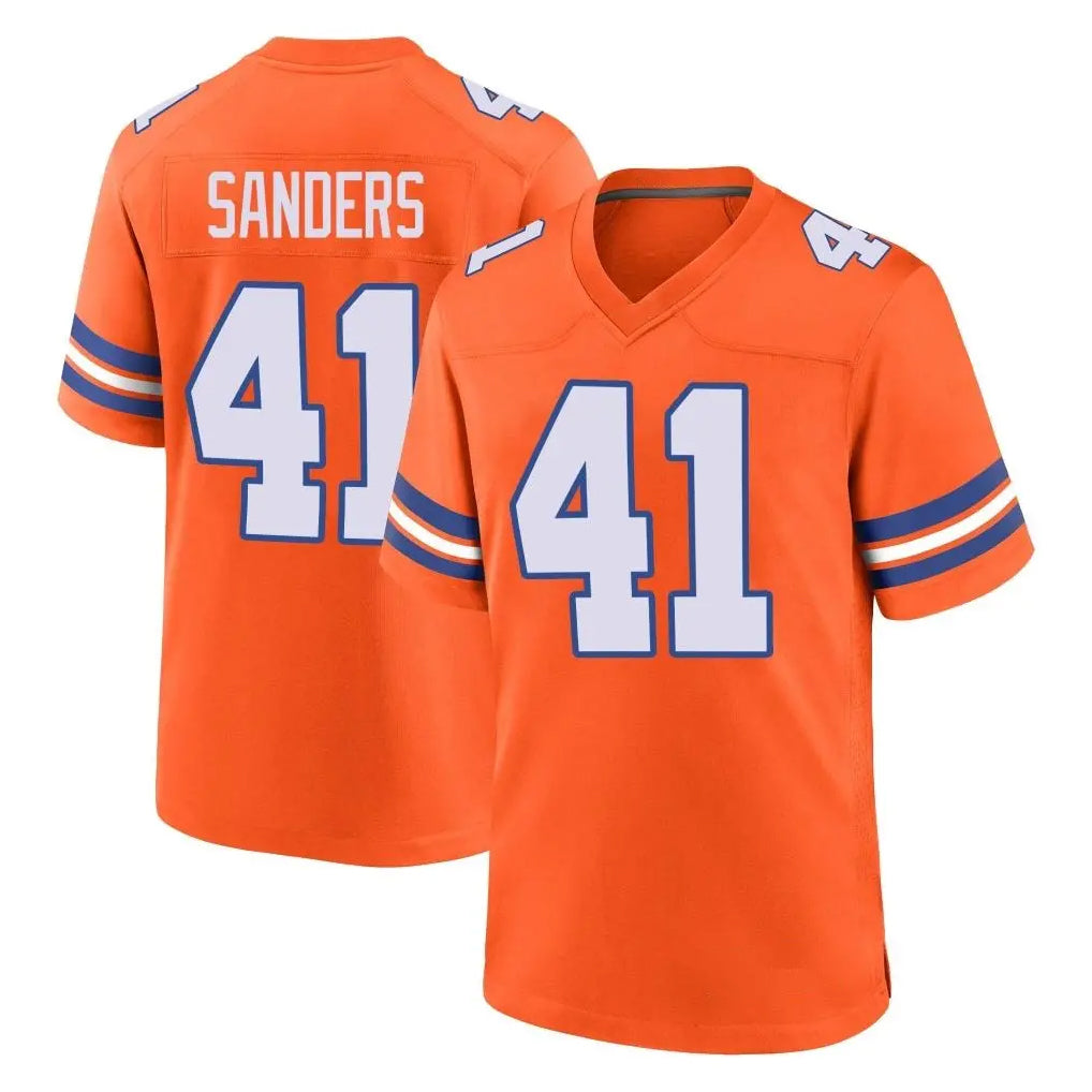 Tlead D.Broncos #41 Drew Sanders Player Orange Alternate Collection Throwback Game Stitched Jerseys