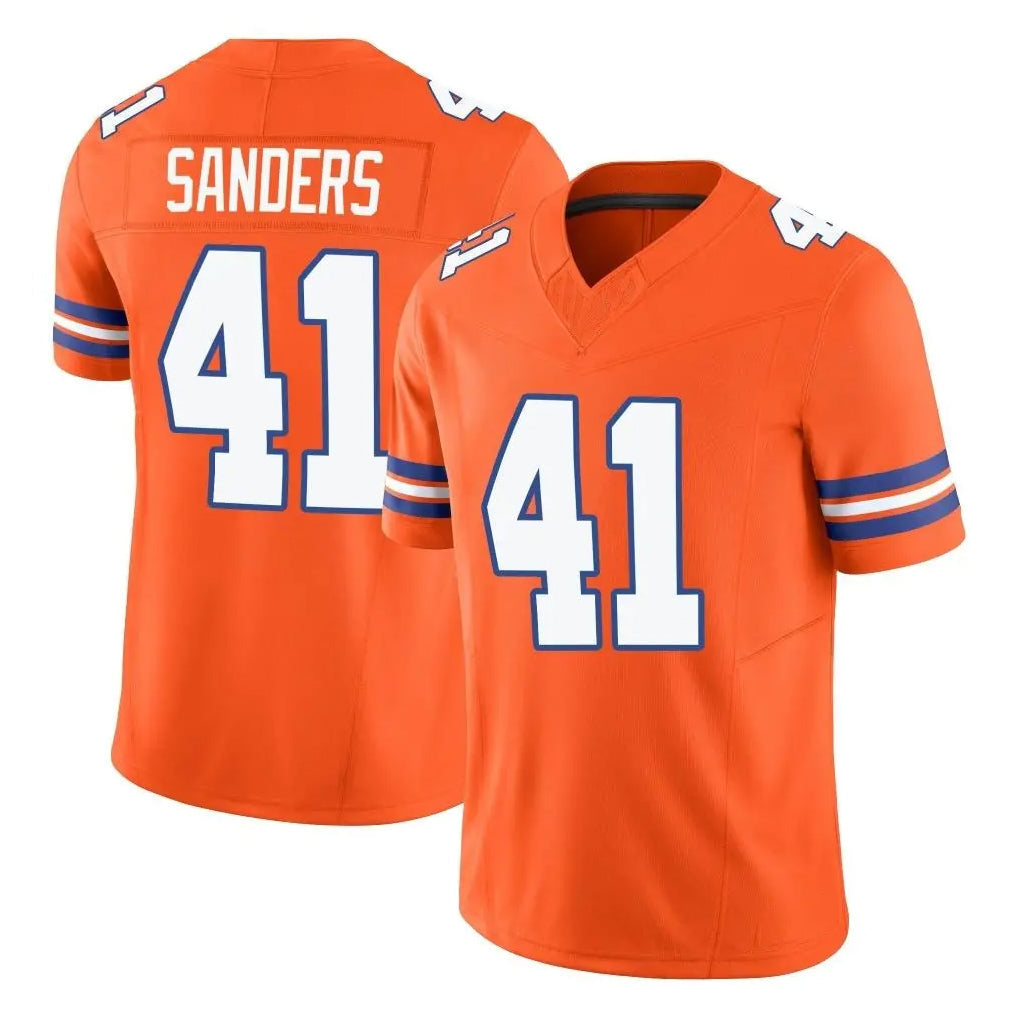 Tlead D.Broncos #41 Drew Sanders Player Orange Limited Alternate Vapor F.U.S.E. Throwback Game Stitched Jerseys