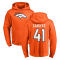 Tlead D.Broncos #41 Drew Sanders Player Orange Pullover Hoodie Limited Stitched Jerseys