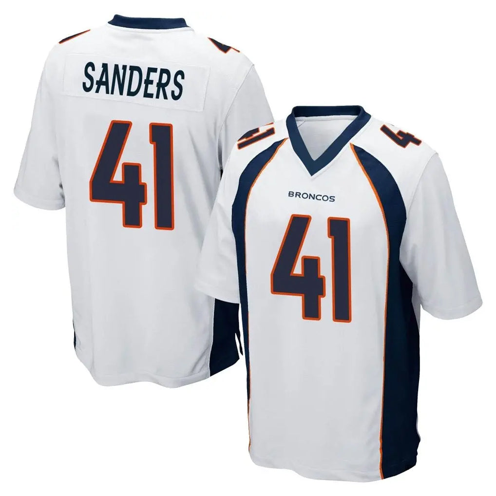Tlead D.Broncos #41 Drew Sanders Player White Game Stitched Jerseys