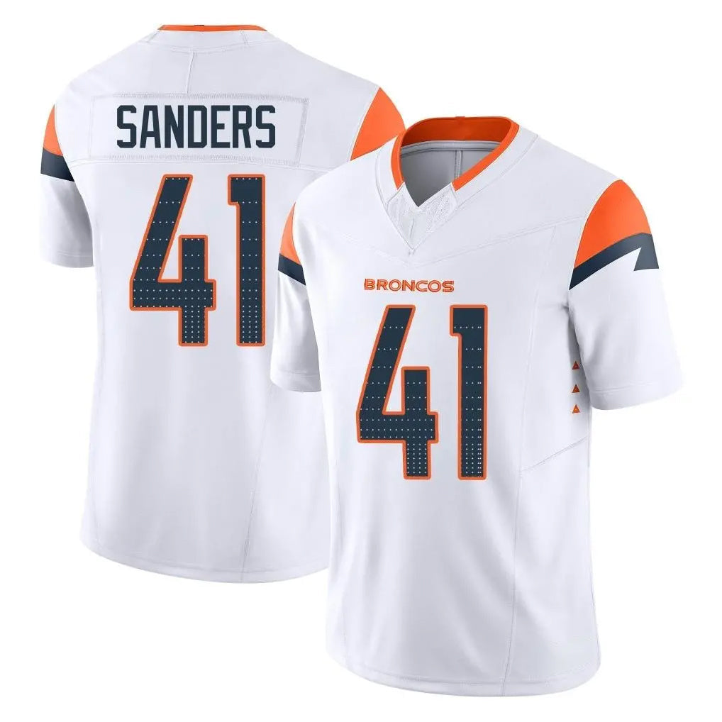 Tlead D.Broncos #41 Drew Sanders Player White Limited Vapor F.U.S.E. Home Game Stitched Jerseys