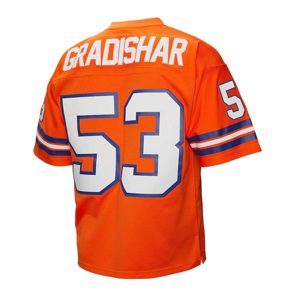 Tlead D.Broncos #53 Randy Gradishar Mitchell & Ness Orange 1978 Legacy Replica Stitched Puhic Jersey