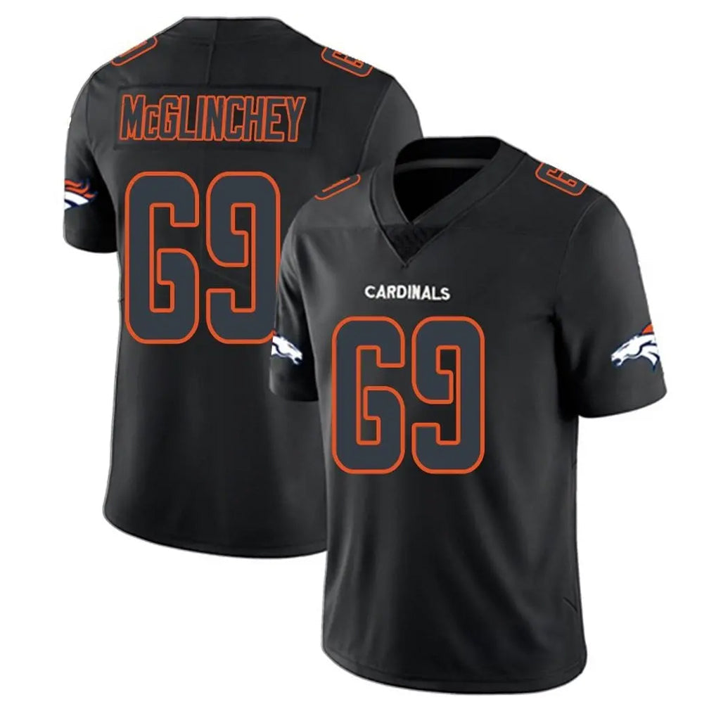 Tlead D.Broncos #69 Mike McGlinchey Player Black Impact Limited Game Stitched Jerseys
