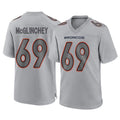Tlead D.Broncos #69 Mike McGlinchey Player Gray Atmosphere Fashion Limited Game Stitched Jerseys