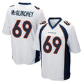 Tlead D.Broncos #69 Mike McGlinchey Player White Game Stitched Jerseys