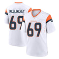 Tlead D.Broncos #69 Mike McGlinchey Player White Home Game Stitched Jerseys