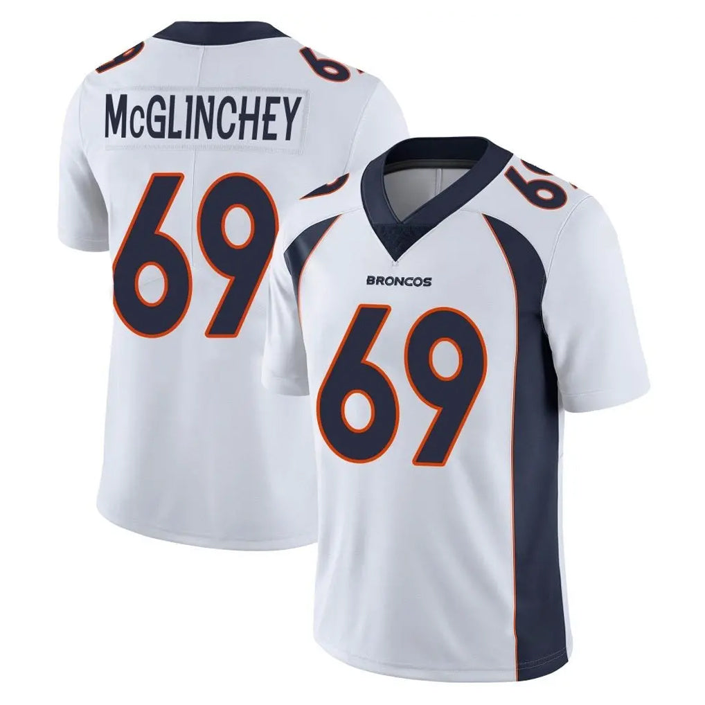 Tlead D.Broncos #69 Mike McGlinchey Player White Vapor Untouchable Limited Home Game Stitched Jerseys