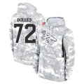 Tlead D.Broncos #72 Garett Bolles Player Arctic Camo Salute to Service Hoodies Limited Game Stitched Jerseys