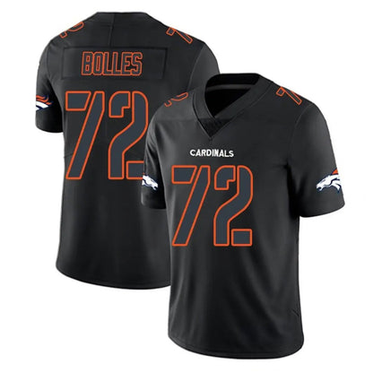 Tlead D.Broncos #72 Garett Bolles Player Black Impact Limited Game Stitched Jerseys