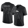 Tlead D.Broncos #72 Garett Bolles Player Black Reflective Limited Stitched Jerseys