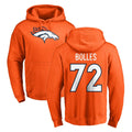 Tlead D.Broncos #72 Garett Bolles Player Orange Pullover Hoodie Limited Stitched Jerseys