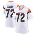 Tlead D.Broncos #72 Garett Bolles Player White Home Game Stitched Jerseys