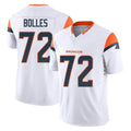 Tlead D.Broncos #72 Garett Bolles Player White Limited Vapor F.U.S.E. Home Game Stitched Jerseys