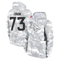 Tlead D.Broncos #73 Frank Crum Player Arctic Camo Salute to Service Hoodies Limited Game Stitched Jerseys